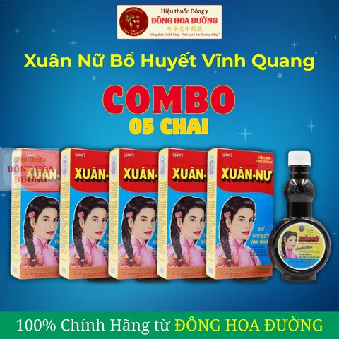 XUÂN NỮ BỔ HUYẾT VĨNH QUANG (chai 280ml) - Giúp bổ huyết, điều hòa kinh nguyệt; Phụ nữ huyết trắng, đau bụng kinh