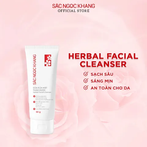 Sữa rửa mặt thảo dược Sắc Ngọc Khang (Tuýp 50g/100g) Làm sạch dịu nhẹ, dưỡng ẩm da, sáng da, giảm xỉn màu