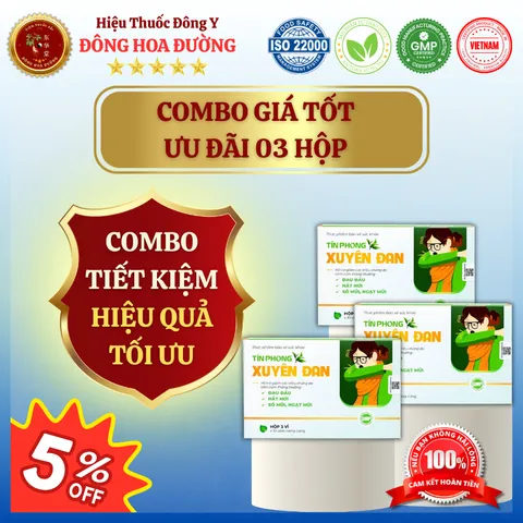 TÍN PHONG XUYÊN ĐAN (hộp 30 viên) - Giúp giảm đau đầu, hắt hơi, sổ mũi, ngạt mũi; Người bị cảm cúm - ĐÔNG HOA ĐƯỜNG