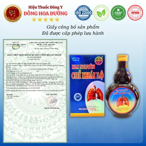 KIM NGUYÊN CHỈ KHÁI LỘ (chai 300ml) - Giúp bổ phổi, giảm ho và đau rát họng; Người viêm họng, cảm lạnh - ĐÔNG HOA ĐƯỜNG
