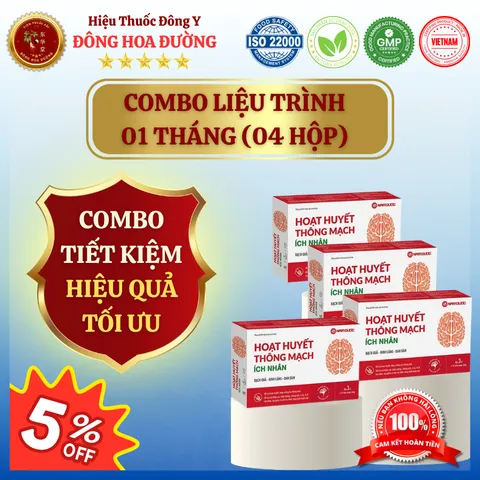 HOẠT HUYẾT THÔNG MẠCH ÍCH NHÂN (hộp 30 viên) - Giúp giảm chóng mặt, tê bì tay chân, suy giảm trí nhớ - ĐÔNG HOA ĐƯỜNG