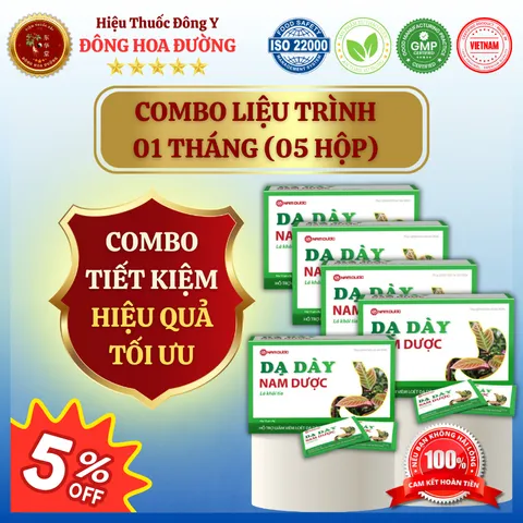 DẠ DÀY NAM DƯỢC (hộp 12 gói x 8g) - Giúp giảm ợ hơi, ợ chua, ợ nóng; Người bị viêm loét dạ dày, khó tiêu ĐÔNG HOA ĐƯỜNG