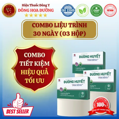 ĐƯỜNG HUYẾT TÂM BÌNH (hộp 40 viên) - Giúp ổn định đường huyết; giảm mệt mỏi, khô khát - ĐÔNG HOA ĐƯỜNG