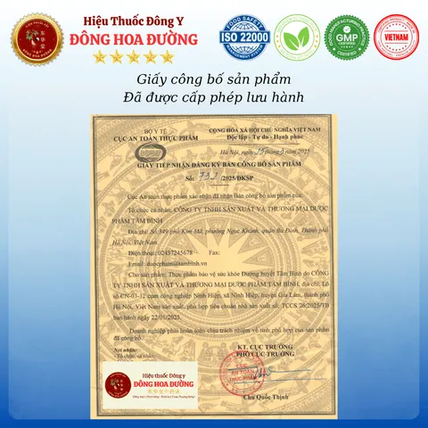 ĐƯỜNG HUYẾT TÂM BÌNH (hộp 40 viên) - Giúp ổn định đường huyết; giảm mệt mỏi, khô khát - ĐÔNG HOA ĐƯỜNG
