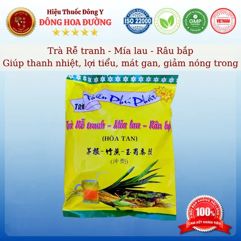 TRÀ RỄ TRANH MÍA LAU RÂU BẮP THIÊN PHÚ PHÁT (gói 150g) - Giúp thanh nhiệt, mát gan, giảm nóng trong - ĐÔNG HOA ĐƯỜNG