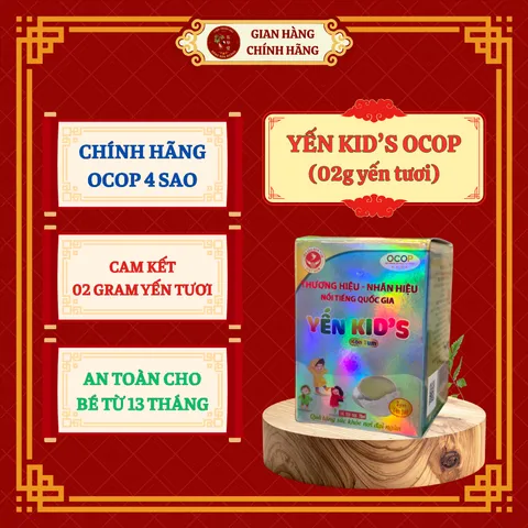 YẾN SÀO KID'S OCOP 4 SAO (hũ 70ml) - Hàm lượng 02gram yến tươi, ít đường - ĐÔNG HOA ĐƯỜNG