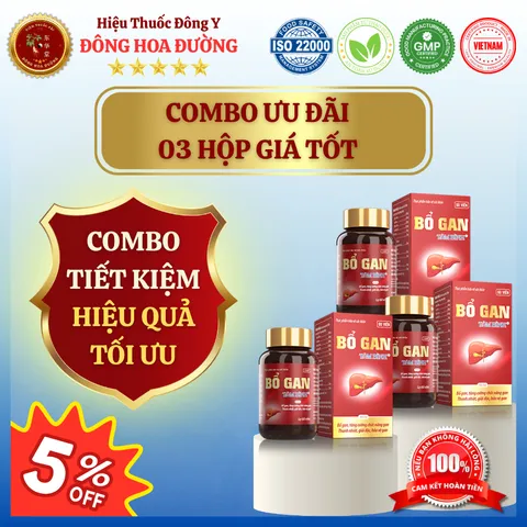 BỔ GAN TÂM BÌNH (hộp 60 viên) - Giúp bổ gan, thanh nhiệt giải độc gan; Người bị mề đay, mẩn ngứa - ĐÔNG HOA ĐƯỜNG