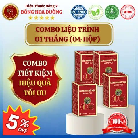 SÂM NHUNG BỔ THẬN NAM DƯỢC (hộp 30 viên) - Giúp bổ thận, tăng cường sinh lực; Giảm đau lưng, mỏi gối - ĐÔNG HOA ĐƯỜNG
