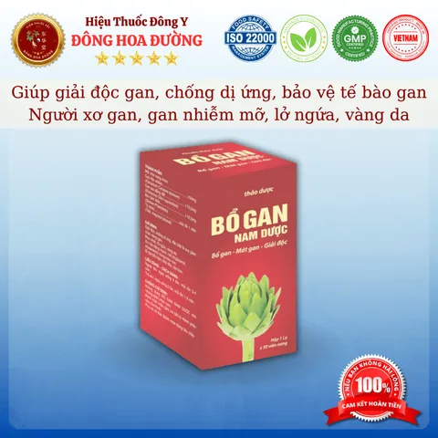 BỔ GAN NAM DƯỢC (hộp 50 viên) - Giúp giải độc gan, hạ men gan; Người gan nhiễm mỡ, xơ gan, lở ngứa da - ĐÔNG HOA ĐƯỜNG