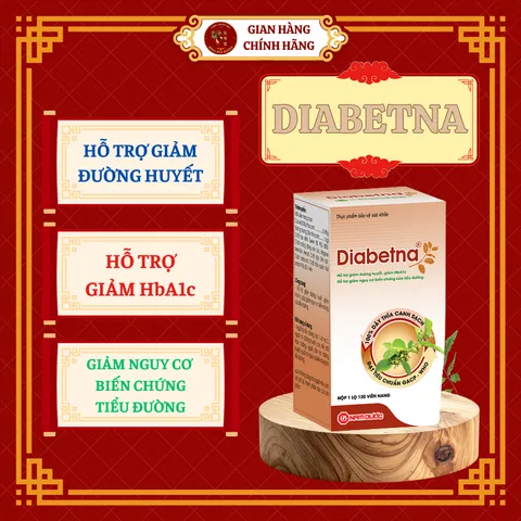 DIABETNA (chai 40 viên) - Hỗ trợ giảm đường huyết, HbA1; giảm nguy cơ biến chứng tiểu đường - ĐÔNG HOA ĐƯỜNG
