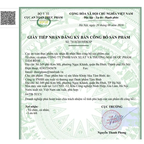 KHỚP AKA TÂM BÌNH (hộp 60 viên) - Giúp tái tạo sụn khớp; Tăng tiết dịch bôi trơn; Giúp khơp vận động linh hoạt