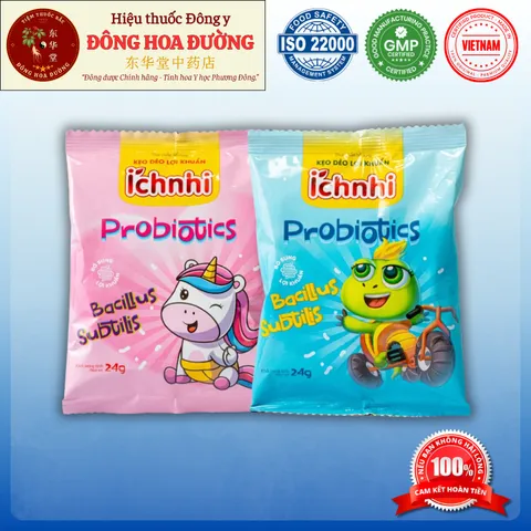 COMBO 10 GÓI KẸO DẺO ÍCH NHI (gói 24g x 10) - Bổ sung lợi khuẩn, hỗ trợ tiêu hóa - ĐÔNG HOA ĐƯỜNG