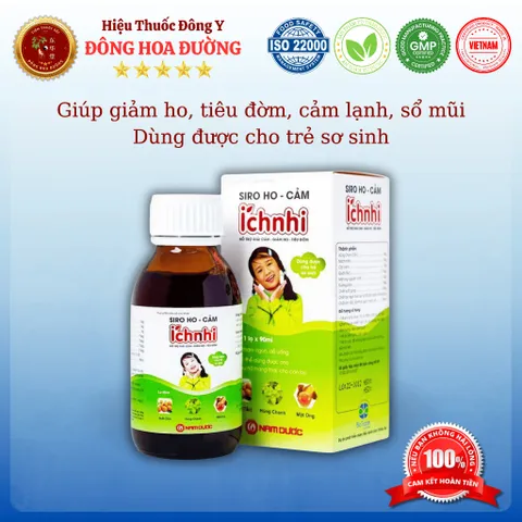 SIRO HO CẢM ÍCH NHI 0 - 6 tuổi (chai 90ml) - Giúp bé giảm ho, tiêu đờm, cảm lạnh, sổ mũi - Dùng dược cho trẻ sơ sinh