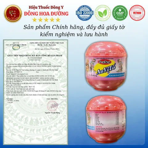 AN VỊ TỐ HIỆU SONG LONG (hộp 15 gói x 3g) - Giúp giảm đầy bụng, khó tiêu, ợ hơi, viêm loét dạ dày - ĐÔNG HOA ĐƯỜNG