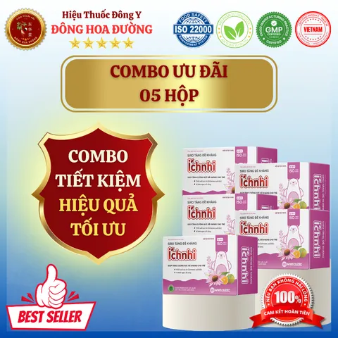 SIRO TĂNG ĐỀ KHÁNG ÍCH NHI (hộp 20 túi x 10ml) - Giúp tăng cường đề kháng cho trẻ có đề kháng kém - ĐÔNG HOA ĐƯỜNG