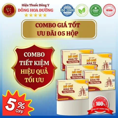 VIÊN NGẬM BỔ PHẾ KHA TỬ (hộp 20 viên) - Giúp bổ phổi, giảm ho, long đờm; Người bị ho khan, viêm họng - ĐÔNG HOA ĐƯỜNG