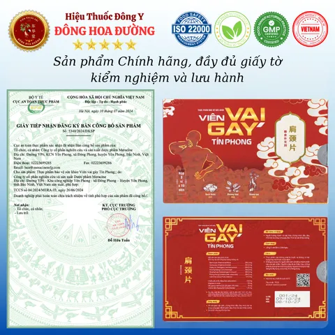 VIÊN VAI GÁY TÍN PHONG (hộp 30 viên) - Giúp bổ máu, thông kinh lạc; Giảm đau nhức bả vai, khớp xương, lưng, cứng gáy