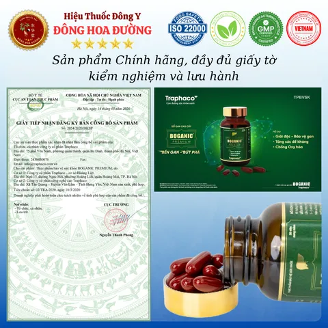 Viên uống bổ gan Boganic Premium (hộp 30 viên) - Giúp giải độc gan, hạ men gan, chống oxy hoá, người dùng nhiều bia rượu