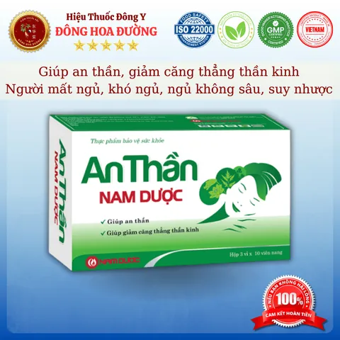 AN THẦN NAM DƯỢC (hộp 30 viên) - Giúp an thần, ngủ sâu giấc; Giảm căng thẳng thần kinh, suy nhược - ĐÔNG HOA ĐƯỜNG