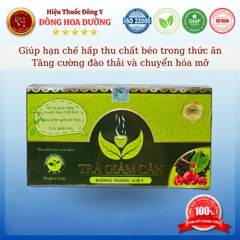 TRÀ GIÁM CÂN ĐÔNG DƯỢC VIỆT (hộp 30 gói)