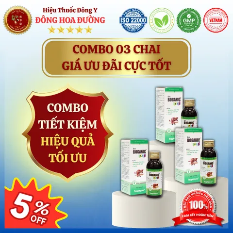 SIRO BOGANIC KID (chai 100ml) - Giúp bé từ 06 tháng tuổi giảm rôm sảy, phát ban, dị ứng, mề đay, mẫn ngứa, viêm da