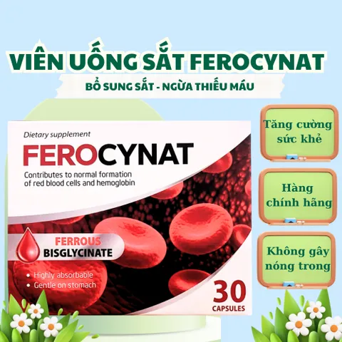 Viên Uống Bổ Sung Sắt Ferocynat Ba Lan - Hỗ Trợ Tăng Cường Sức Khỏe_Ngăn Ngừa TÌnh Trạng Thiếu Máu