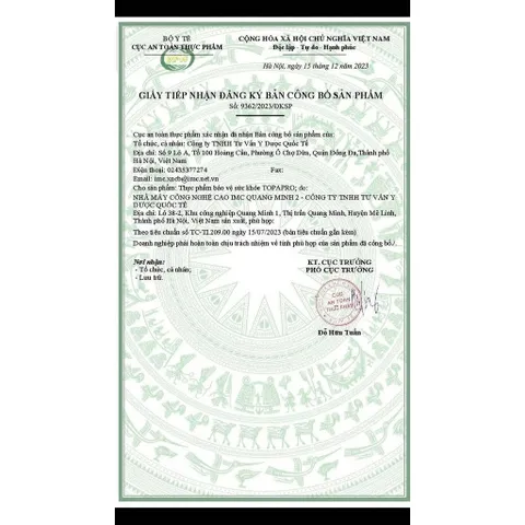 Thực phẩm bổ sung TOPAPRO 813182
