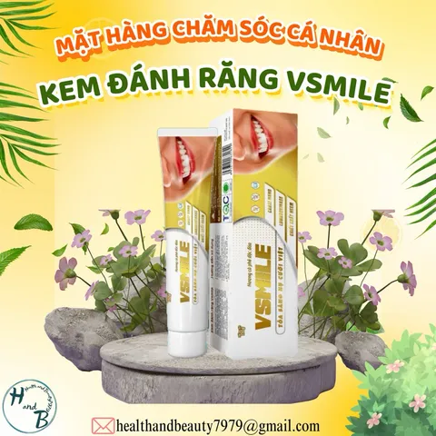Kem đánh răng Vsmile vị cà phê giúp răng chắc khỏe, bảo vệ răng miệng cho nụ cười tỏa nắng 150g