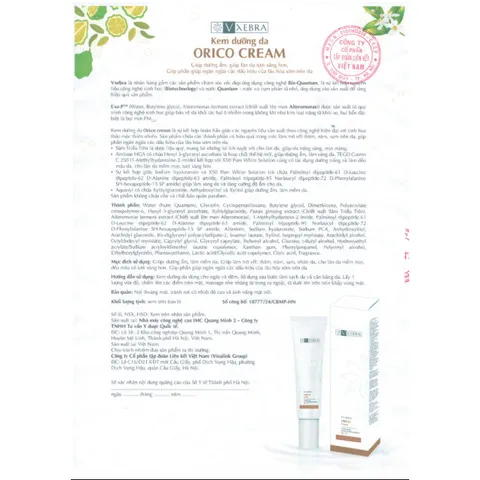Kem dưỡng da Orico Cream