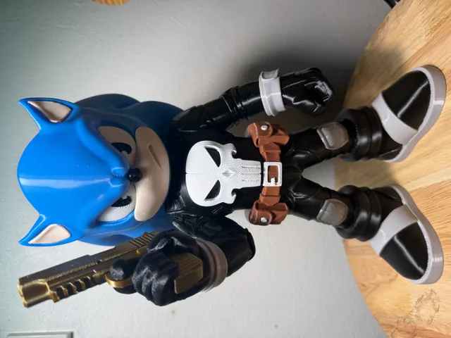 MÔ HÌNH SONIC THE PUNISHER IN 3D CAO 28CM