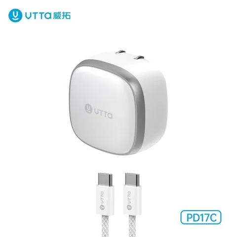 [ Có 3C]Củ Sạc Nhanh UTTA GaN 60W PD17C Mini, Sạc PD PPS AVS, Cổng Type-C, Chân Gập Gọn, Bảo Hành 12 Tháng