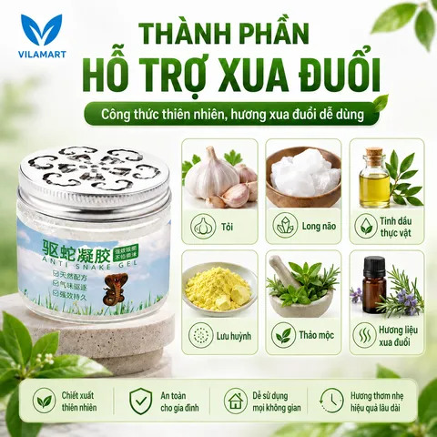 Gel Xua Đuổi Rắn Cô Đặc – Chiết Xuất Thực Vật, Hỗ Trợ Hạn Chế Rắn Tiếp Cận, Dùng Trong Nhà Và Ngoài Trời