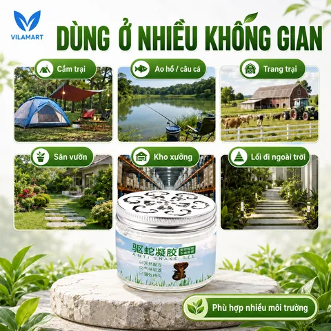 Gel Xua Đuổi Rắn Cô Đặc – Chiết Xuất Thực Vật, Hỗ Trợ Hạn Chế Rắn Tiếp Cận, Dùng Trong Nhà Và Ngoài Trời