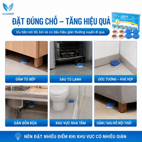 Thuốc diệt gián sinh học Housheng, diệt tận gốc tất cả các loại gián, hiệu quả, an toàn.