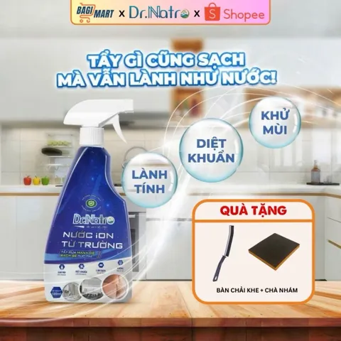 Chai tẩy đa năng Dr Natro 500ml làm sạch dầu mỡ, vệ sinh giày dép, sàn nhà an toàn lành tính