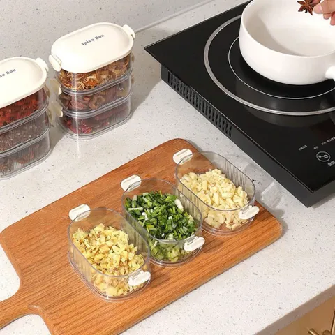 Hộp Đựng Đồ Khô 3 Tầng Kèm Nắp 