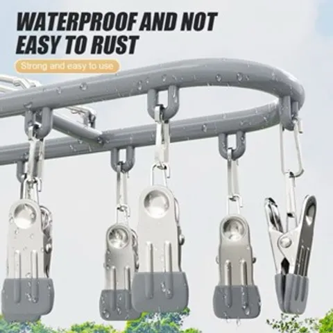 Giá Phơi Tất 18 Kẹp - Móc Treo Sấy Nhỏ Giọt Bằng Thép Không Gỉ, Tiện Lợi Cho Quần Áo Trẻ Em 813332