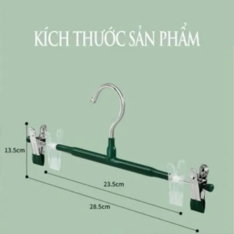 Combo 10 móc kẹp quần áo kim loại đầu kẹp có cao su chống xước 813369