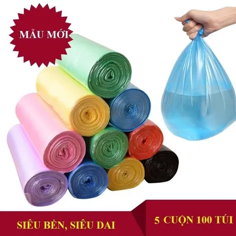 Sét 5 Cuộn Túi Đựng Rác Sinh Học Tự Phân Hủy Size 45x50cm - Giải Pháp An Toàn Cho Môi Trường 813394