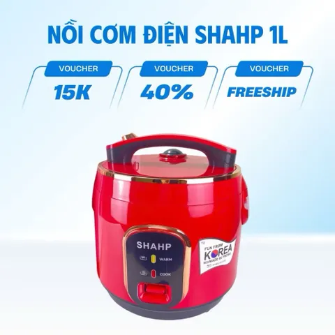 Nồi Cơm Điện SHAHP [1L/1.2L/1.8L] - Lòng Nồi Chống Dính Cao Cấp, Màu Xanh Pastel Sang Trọng - Nấu Cơm Chín Nhanh 813415