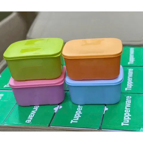 Set 4 Hộp Đựng Thực Phẩm Tủ Lạnh Nhựa Nguyên Sinh Kín Khí Bảo Quản Đồ Ăn Dặm Cho Bé Kháng Khuẩn Đa Năng Tiện Lợi 813423