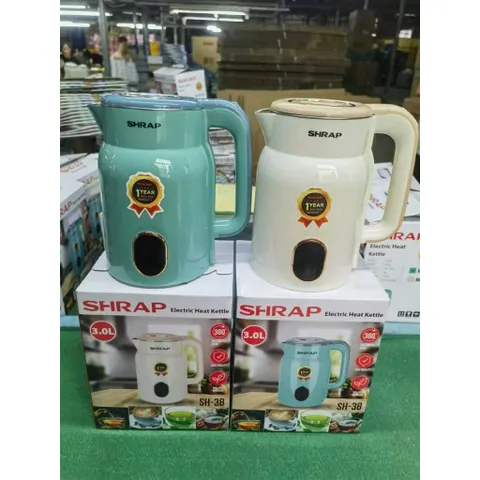 Ấm Siêu Tốc Shrap 3.0L Cao Cấp - Bình Đun Nước Siêu Tốc 2 Lớp Chống Bỏng, Tự Ngắt Khi Sôi, Ruột Inox 304 Bền Bỉ 813427