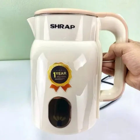 Ấm Siêu Tốc Shrap 3.0L Cao Cấp - Bình Đun Nước Siêu Tốc 2 Lớp Chống Bỏng, Tự Ngắt Khi Sôi, Ruột Inox 304 Bền Bỉ 813427