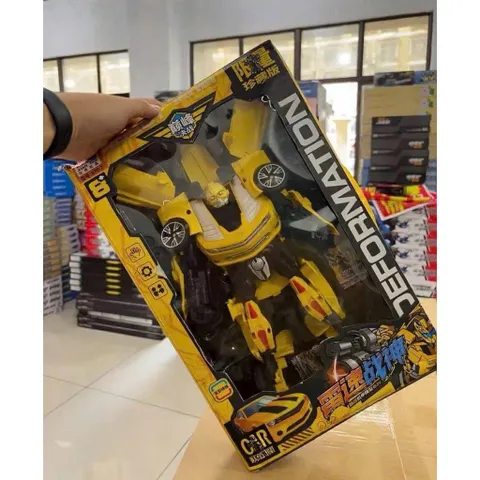 Đồ Chơi Robot Biến Hình Ô Tô Lôi Tốc Chiến Thần Cao Cấp, Mô Hình Siêu Nhân Robot Biến Hình Thành Xe Hộp Lớn Làm Quà Tặng