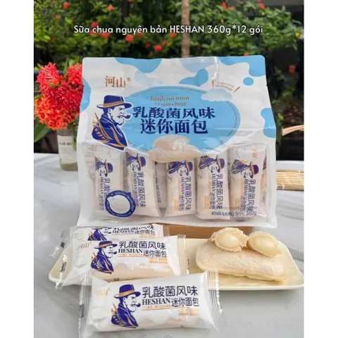 Bánh Sữa Chua Ông Già Heshan Gói 12 Cái - Snack Ngon Bổ Dưỡng Cho Cả Gia Đình 813450