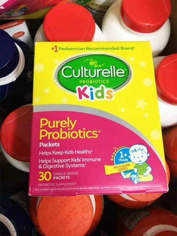  Men vi sinh cho bé Culturelle Kids Purely Probiotics hộp 30 gói dạng bột.