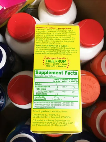  Men vi sinh cho bé Culturelle Kids Purely Probiotics hộp 30 gói dạng bột.
