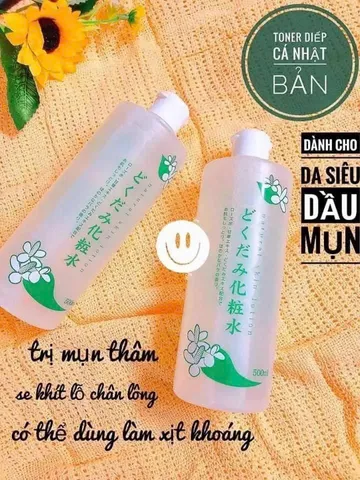Nước hoa hồng diếp cá giảm mụn Dokudami Natural Skin 500ml Nhật Bản 813625