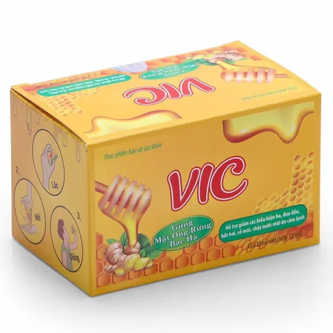 Siro Vic - Hỗ Trợ Giảm Ho, Sổ Mũi, Đau Đầu Do Cảm Lạnh Hộp 12 gói