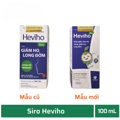 Siro Heviho - Chính Hãng Việt Nam Chai 100ml - Giúp Giảm Ho, Đau Rát Họng, Long Đờm Cho Trẻ